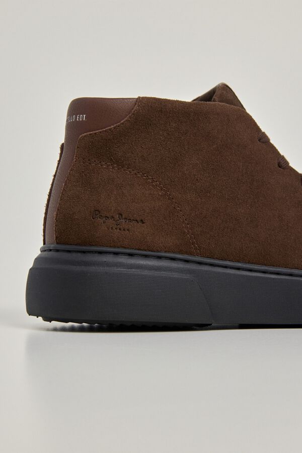 Pepe Jeans Lightweight suede boots brown