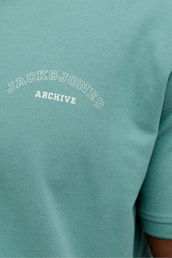 Jack & Jones PLUS Basic short sleeve polo shirt blue