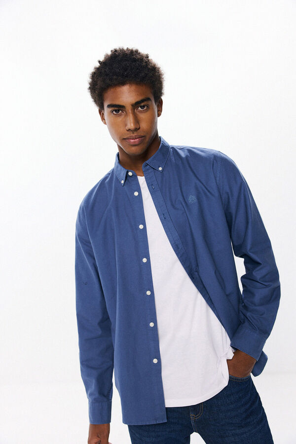 Springfield garment dye oxford shirt blue