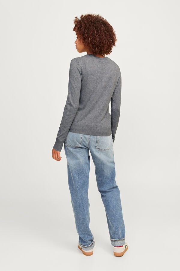 Jack & Jones Slim fit jersey-knit sweater grey