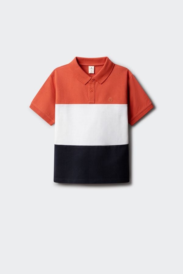 Springfield Kids Polo majica od oksford tkanine sa krojenim i &scaron;ivenim detaljima za dečake Plava