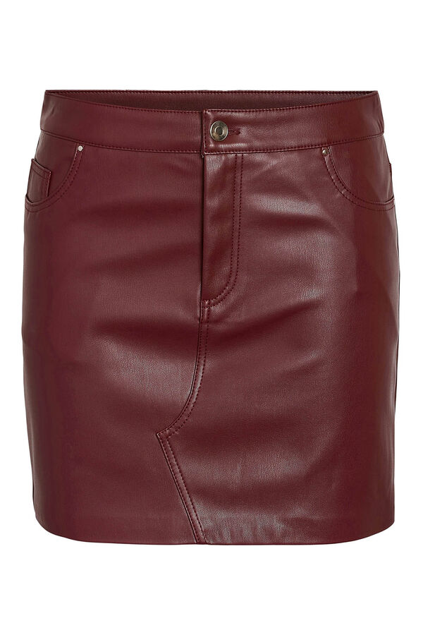 Noisy May faux leather miniskirt pink