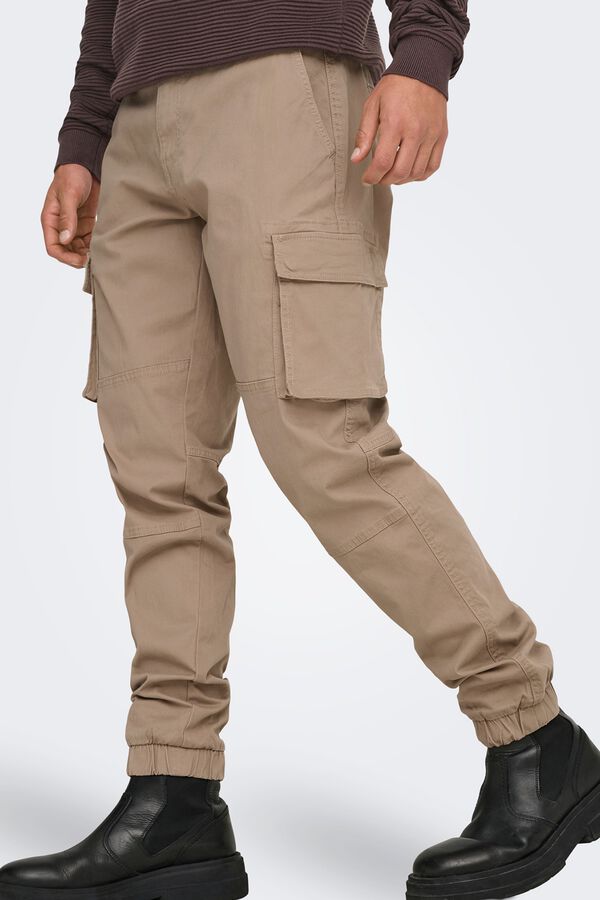Only & Sons Cargo long trousers nude
