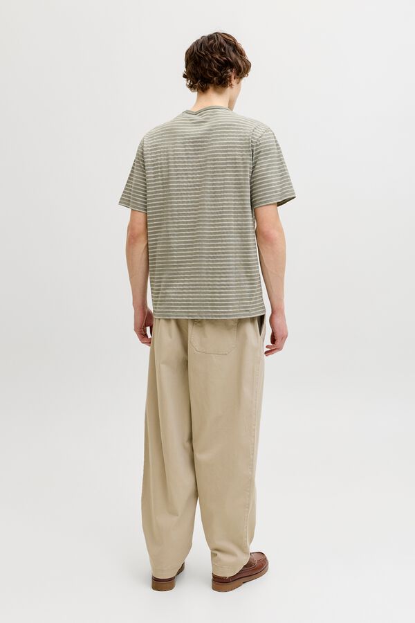 Jack & Jones Striped relaxed fit T-shirt green