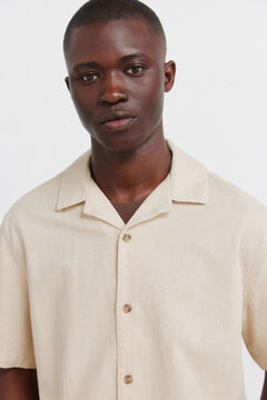 Springfield Chemise manches courtes bowling en lin