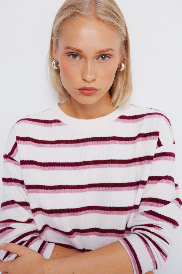 Springfield Striped chenille jumper brown