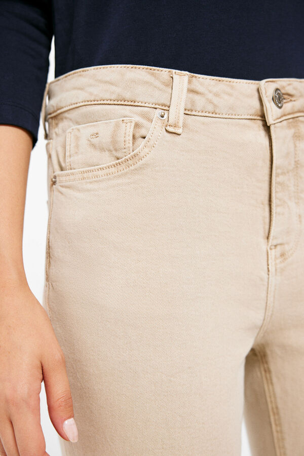 Springfield Sustainable wash slim cropped jeans tan