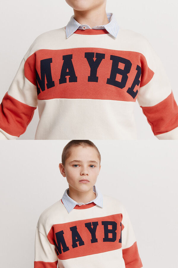 Springfield Kids Prugasti duks za dečake Crvena