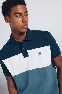 Springfield Regular fit color block piqu&eacute; polo shirt