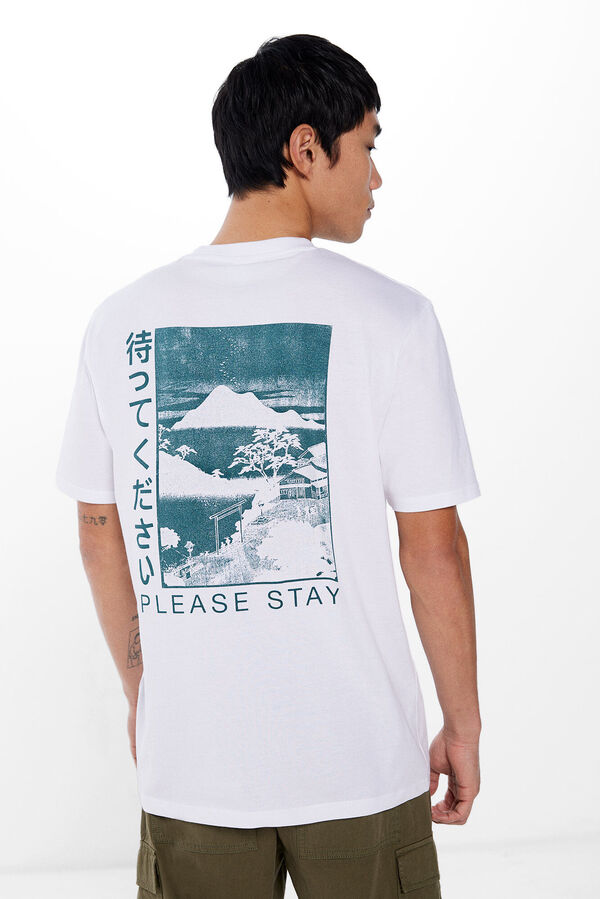 Springfield T-shirt stay alive blanc