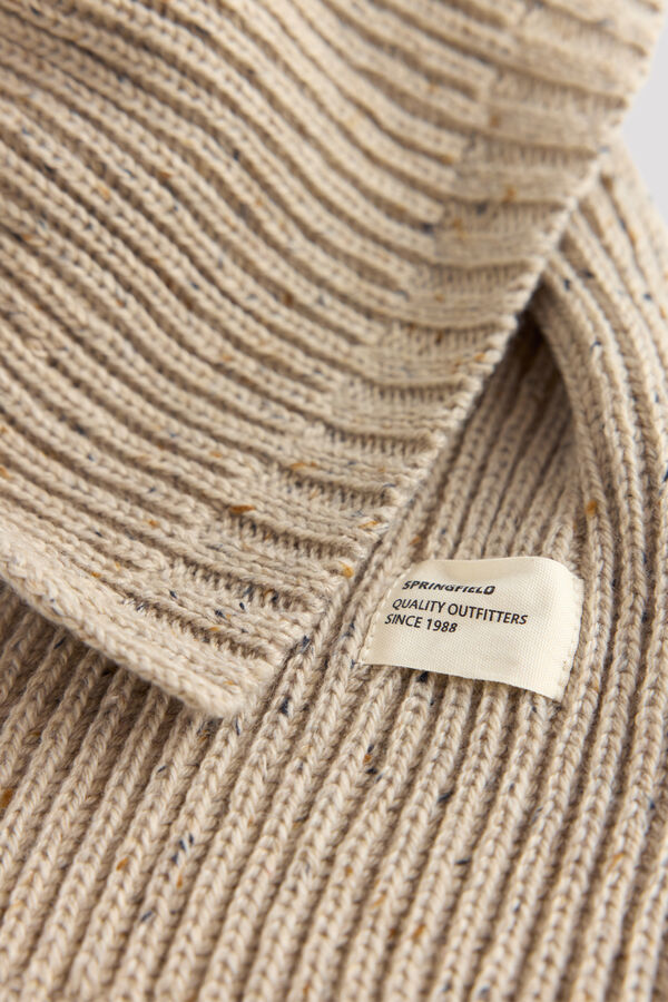 Springfield Ribbed scarf nude
