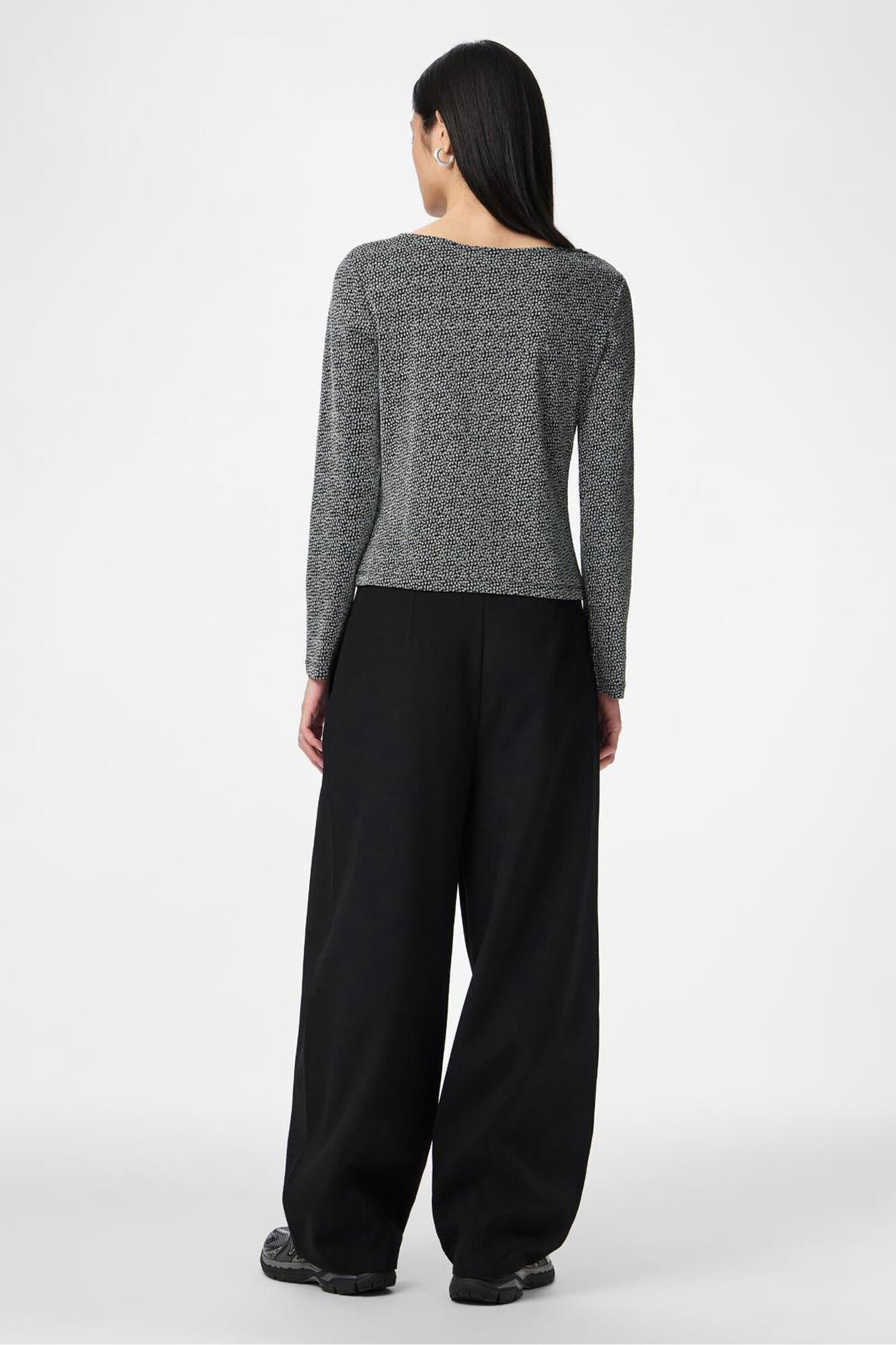 Pieces Blusa de lurex de manga comprida