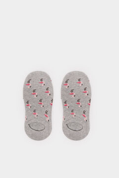 Springfield Chaussettes invisibles flamants roses gris