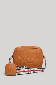 Springfield Camera Crossbody Bag with Embossed Logo tan