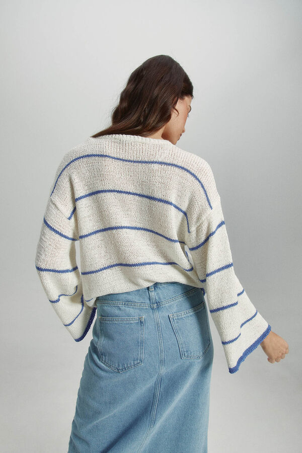 Only Pullover Streifen Wei&szlig;