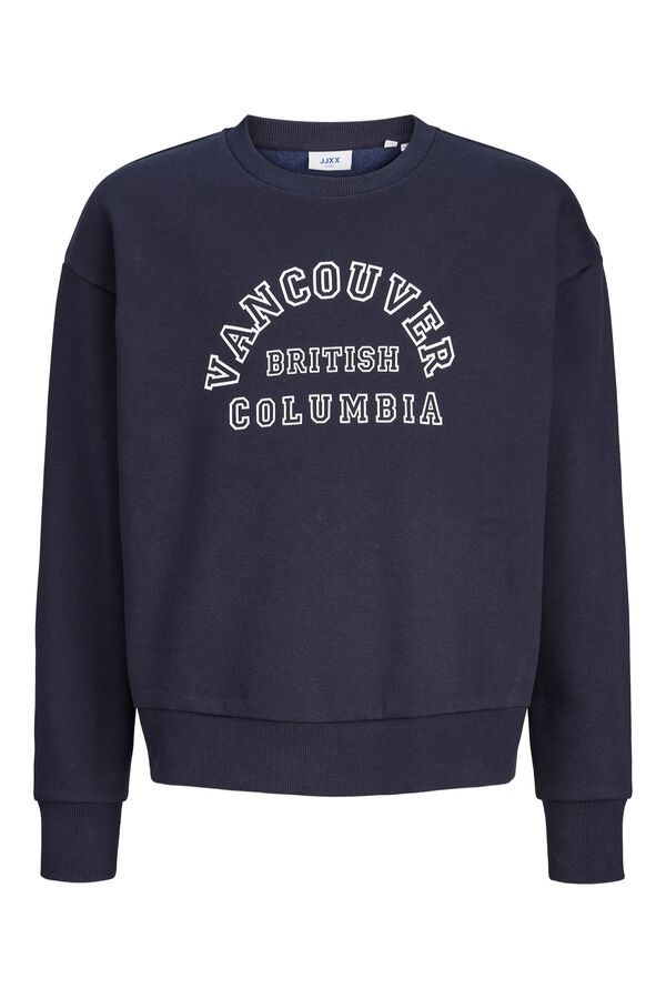 Jack & Jones Girl Print round neck sweatshirt blue