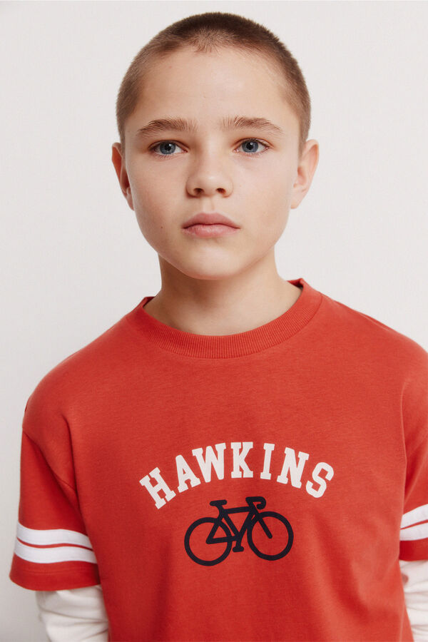 Springfield Kids Dečija majica kratkih rukava na pruge Crvena