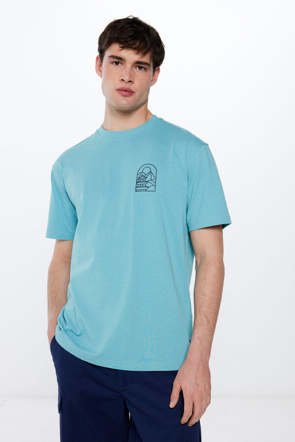 Springfield Camiseta pagoda turquesa