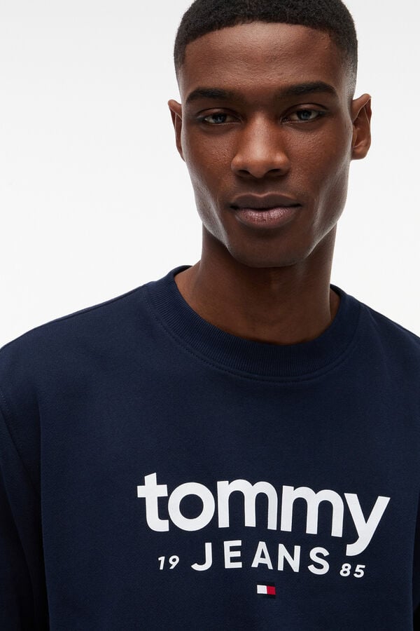 Tommy Jeans Round neck jumper with graphic blue