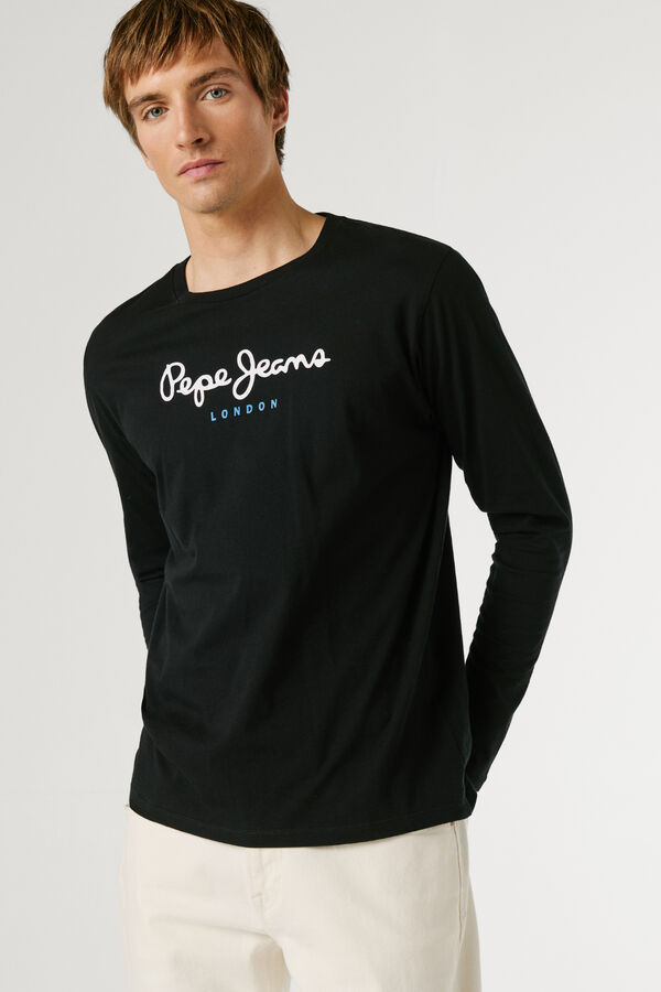 Pepe Jeans Long sleeve logo T-shirt black