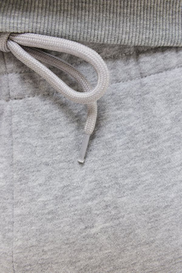 JJ REBEL Regular fit fleece cargo Bermuda shorts grey