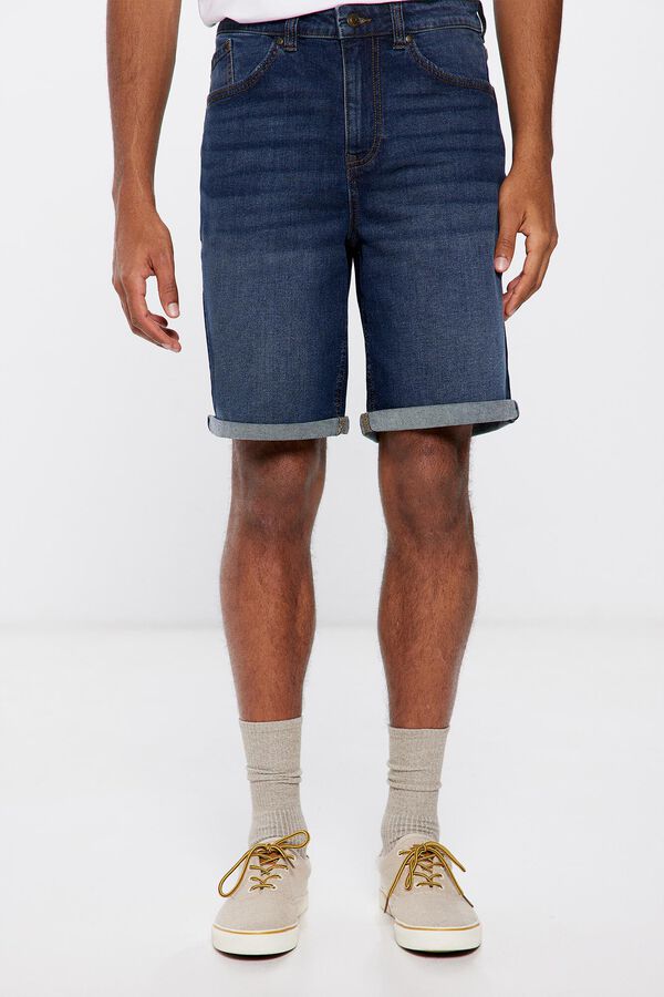 Springfield Essential denim Bermuda shorts blue