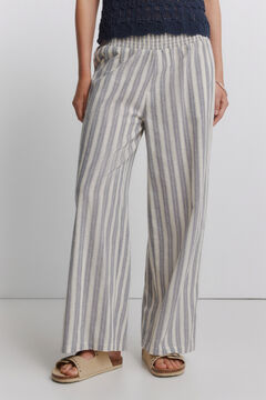 Springfield Pantalon large &agrave; rayures