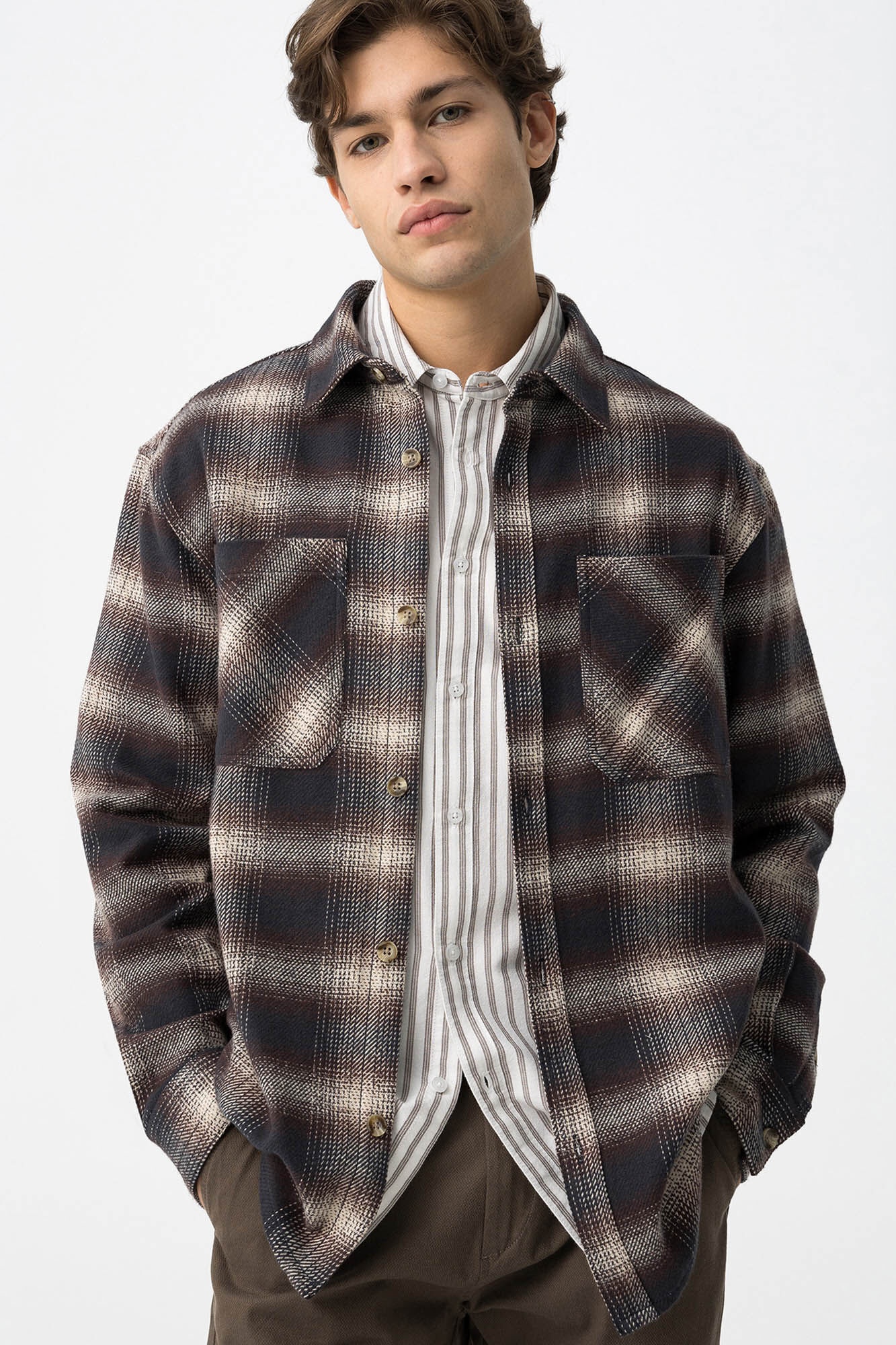 Tiffosi Sobrecamisa Oversized de Franela