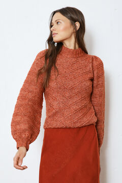Springfield Textured recycled polyester jumper bordeaux