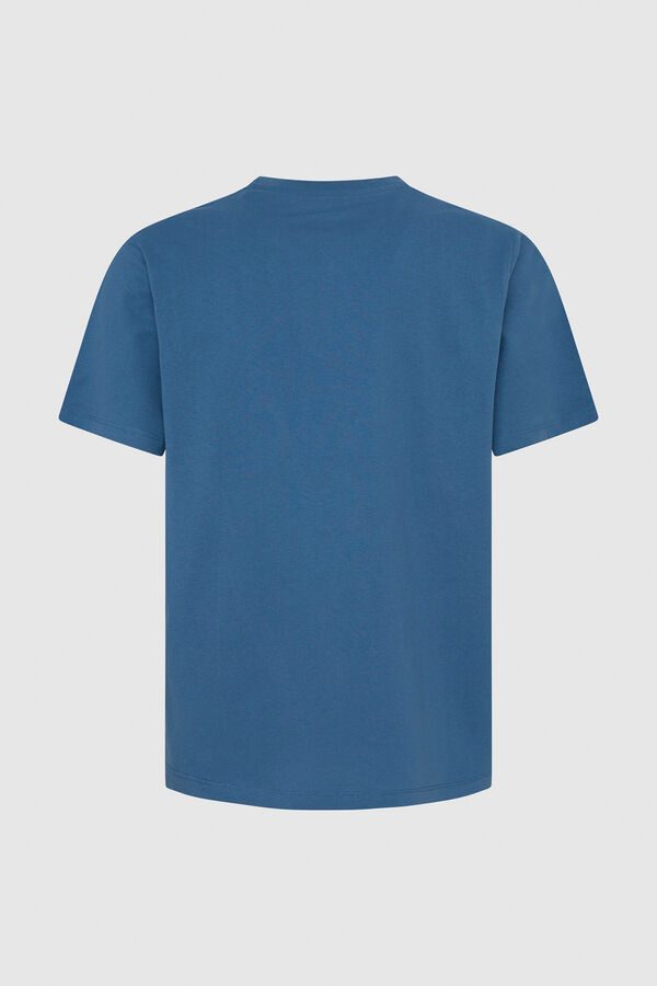 Springfield Regular fit embroidered logo T-shirt blue