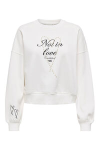 Only Kurzes Sweatshirt mit Perlendetail
