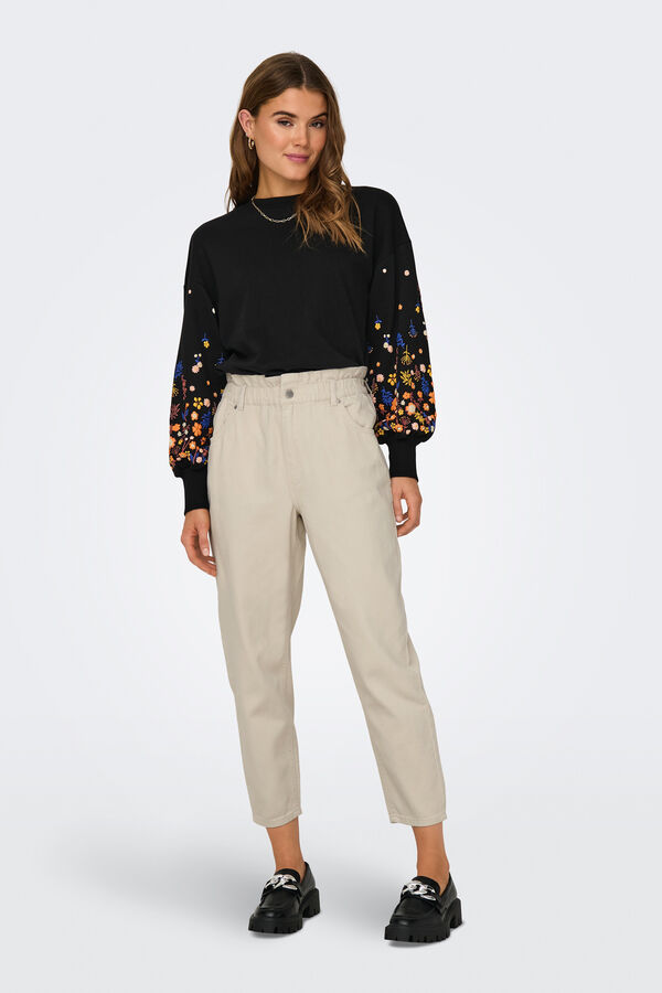 Only Sudadera cuello redondo gris