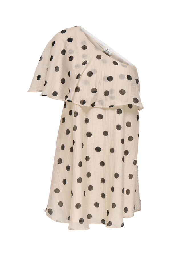 JDY Short dress with ruffle white