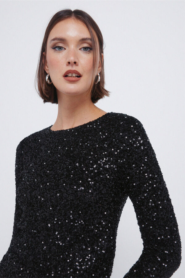 Springfield Sequin T-shirt  black