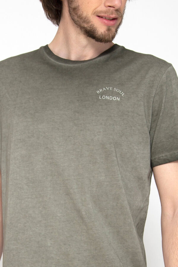 Springfield Printed short-sleeved T-shirt  Kaki