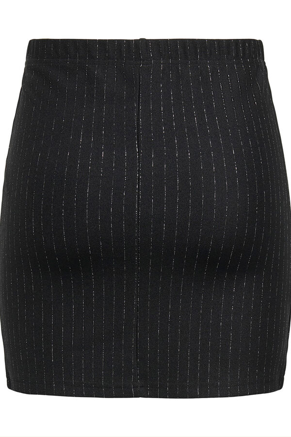 JDY Falda corta lurex negro