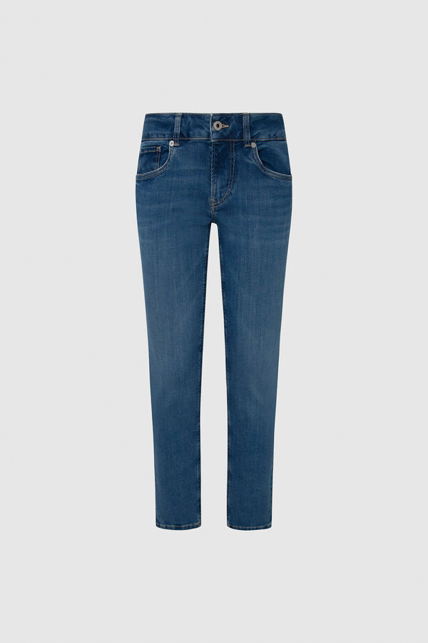 Springfield Jeans Justas De Cintura Baixa azul