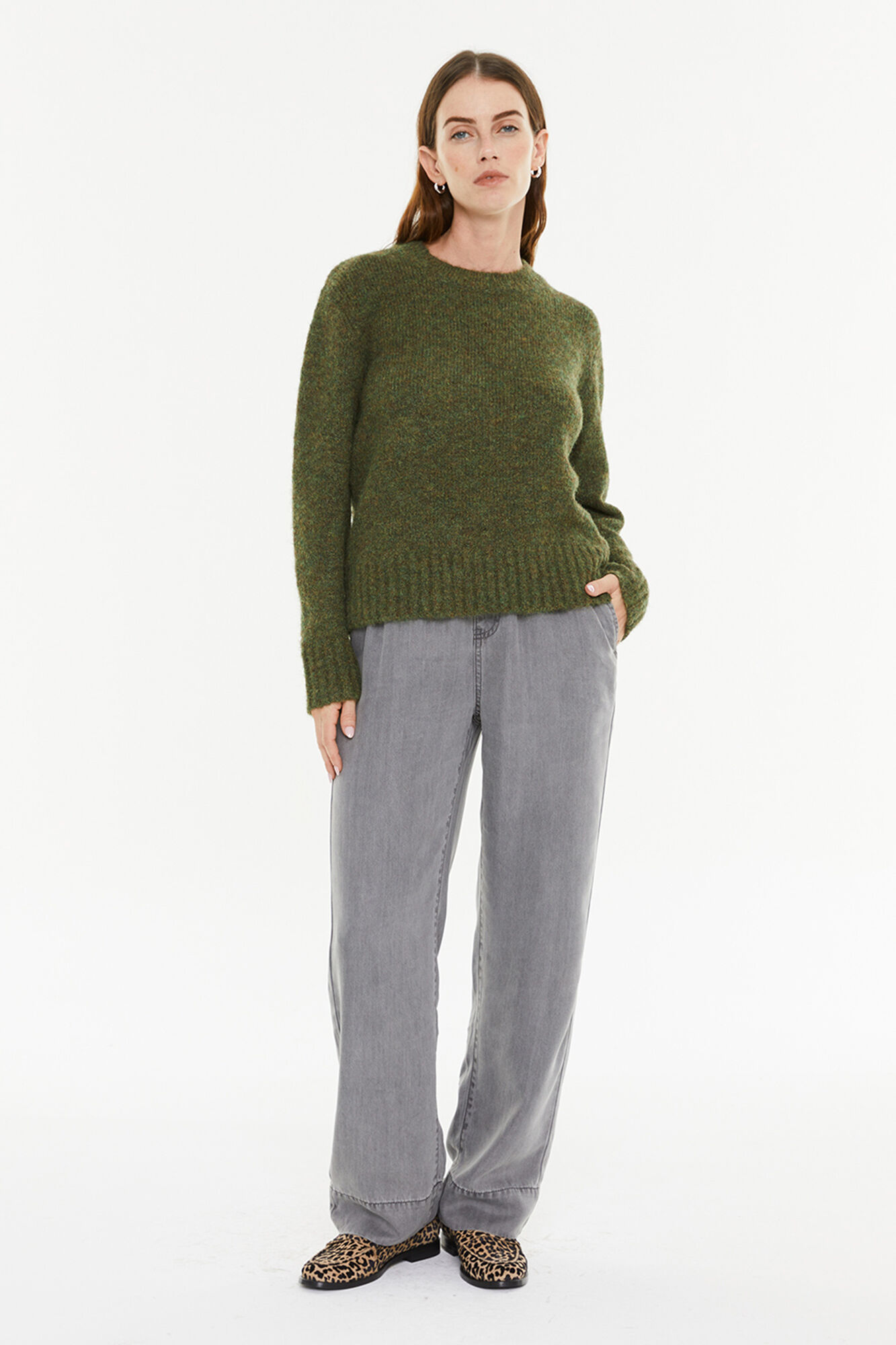 System Action Camisola de gola redonda