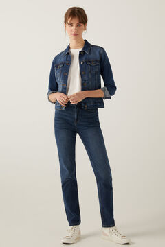 Springfield Jeans Straight recycelte Baumwolle nachhaltiger Waschvorgang blau