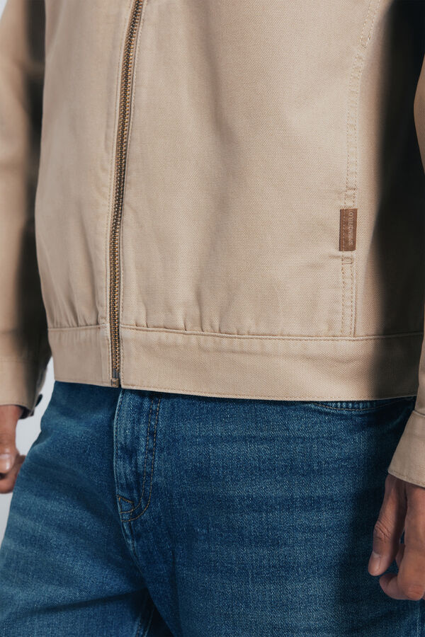 Springfield Contrast washed cotton jacket brown