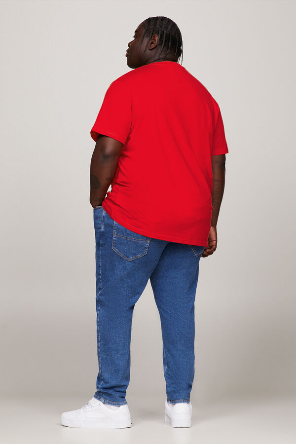 Springfield Camiseta masculina Tommy Jeans vermelho real