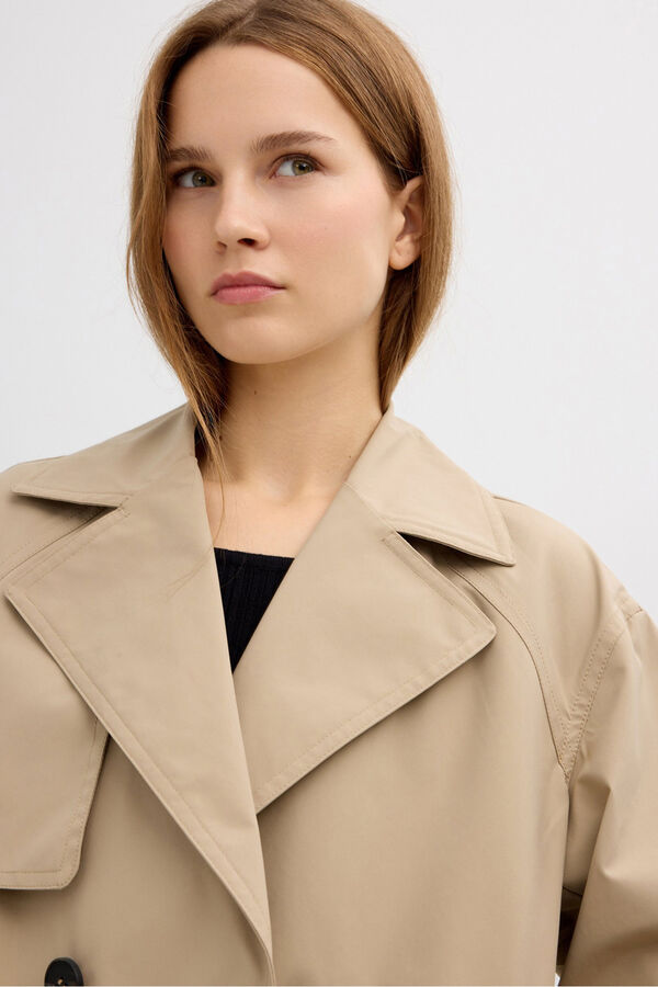 Inside Midi-Trenchcoat mit G&uuml;rtel Rosa