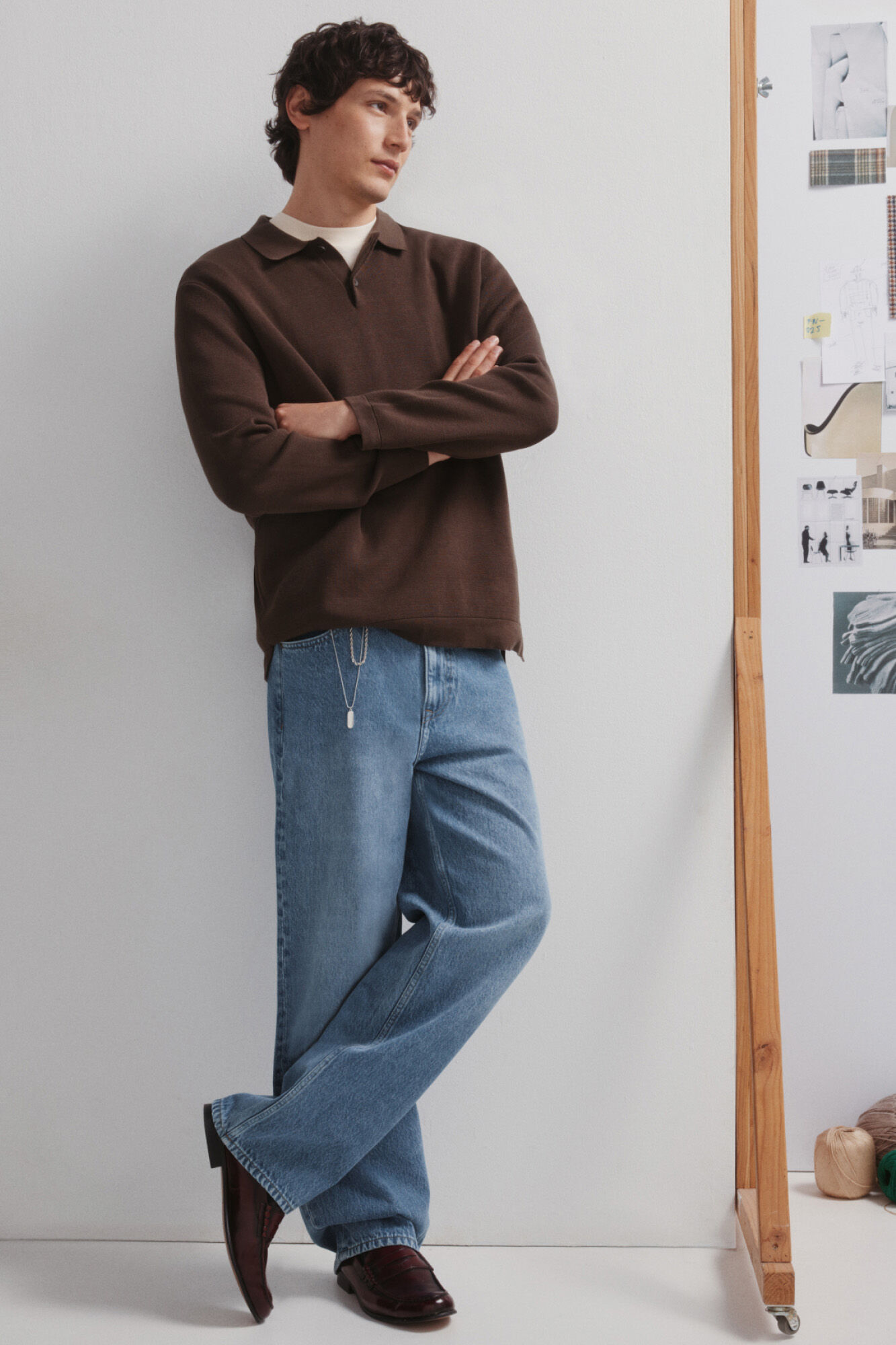 Springfield Polo shirt neck jumper with buttons