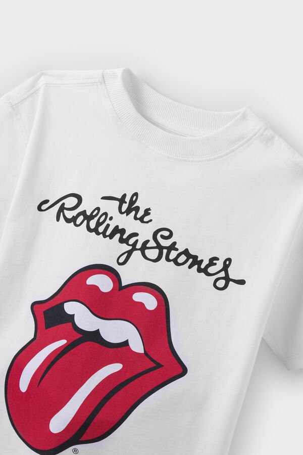 Springfield T-Shirt Rolling Stones Jungen Beige