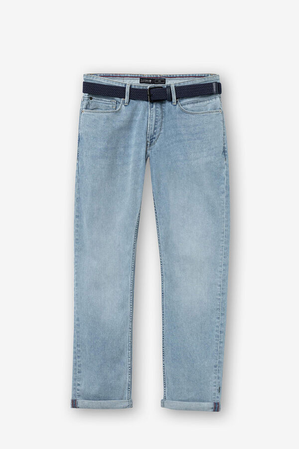 Springfield Jeans Leo corte comfort com cinto mix azul