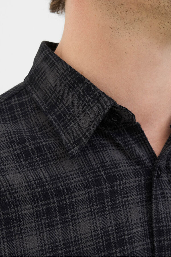 JJ REBEL Regular fit checked shirt Crna