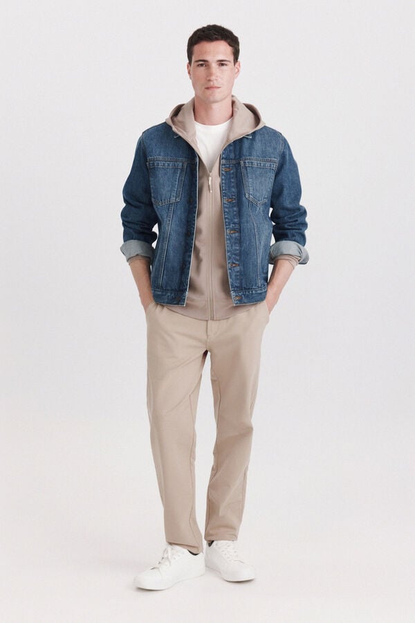 Springfield Technical hooded sweatshirt nude