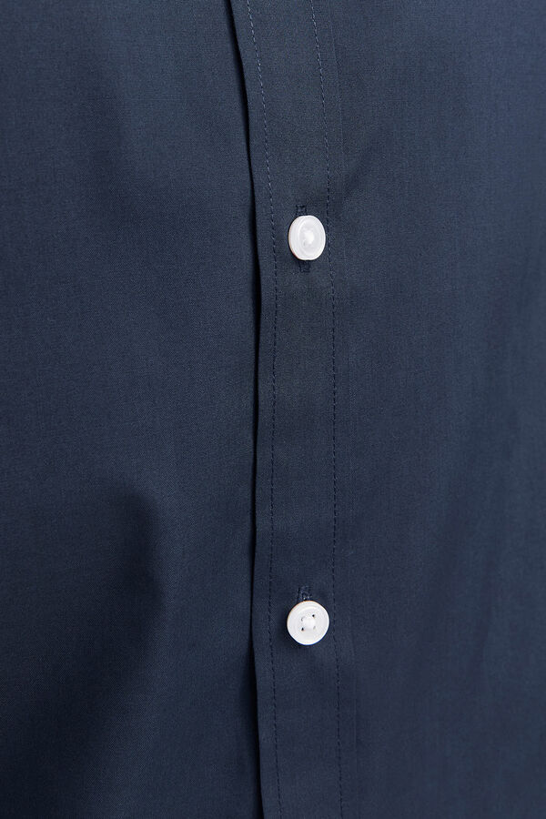 JJ REBEL Schmal geschnittenes, formelles Twill Blau