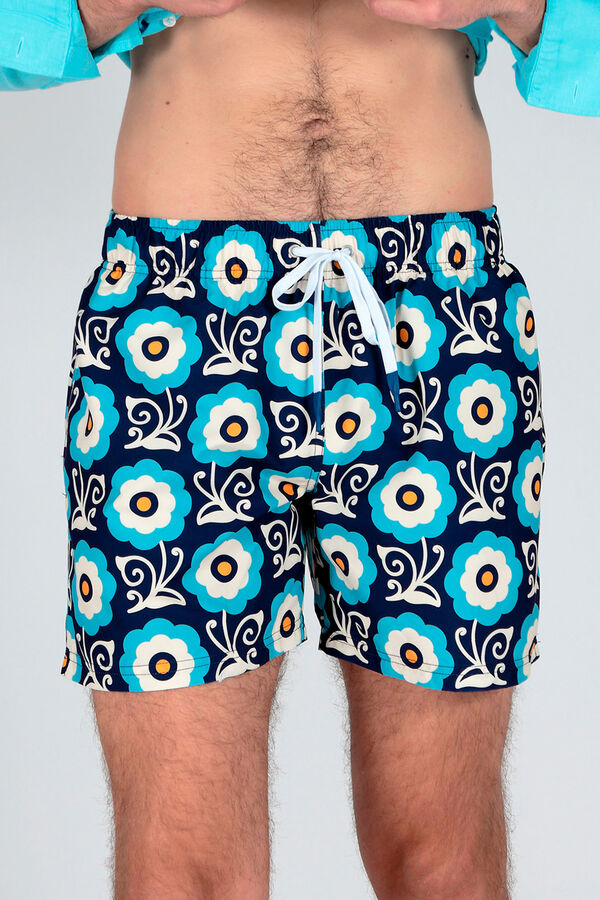 Springfield Printed swim shorts with drawstring šarena