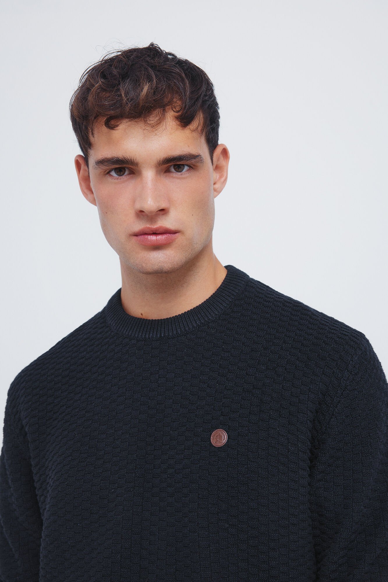 Springfield Structured round neck jumper